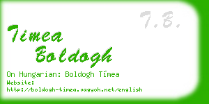 timea boldogh business card